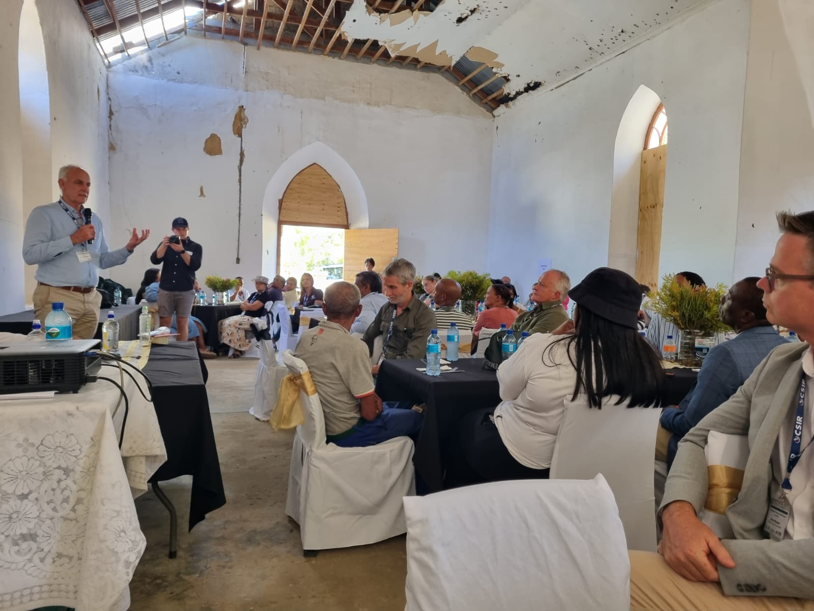 WWF CEO Morne du Plessis addressing Elandskloof gathernig